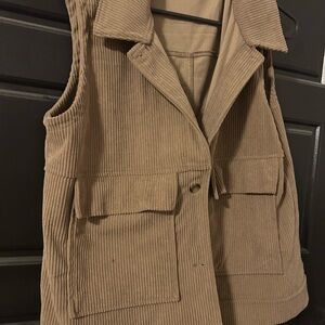 Vintage inspired Tan/Kakhi Corduroy Vest